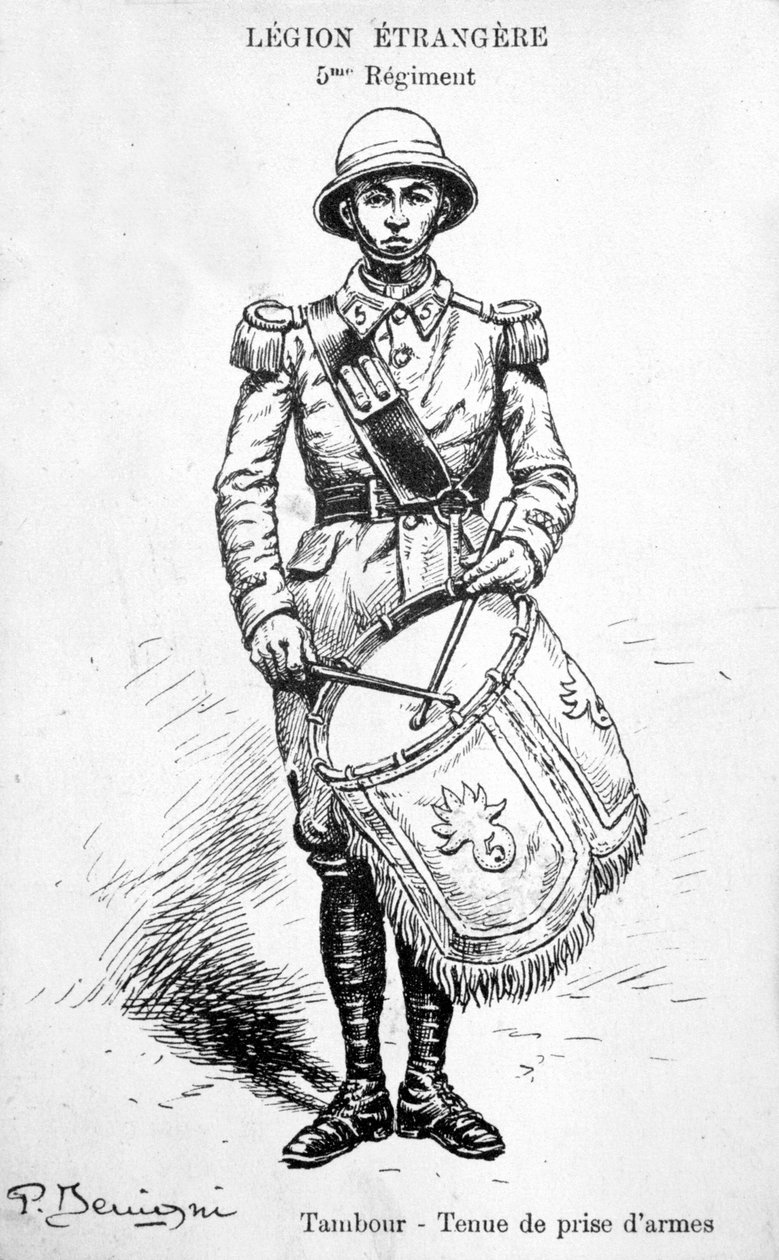 Trummis, 5:e regementet av den franska främlingslegionen, 1900-talet av Unbekannt