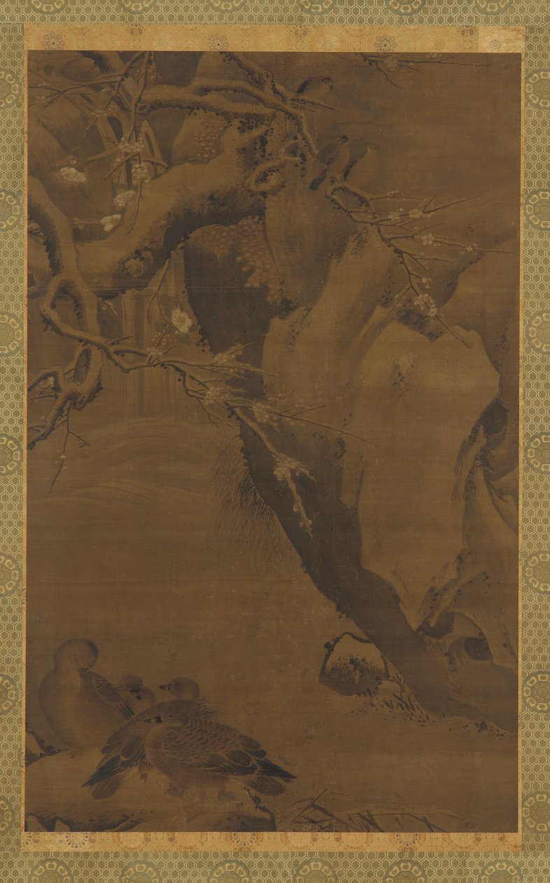 Ducks, Torrent och Overhanging Rocks, Mingdynastin, 1500-talet. av Unbekannt