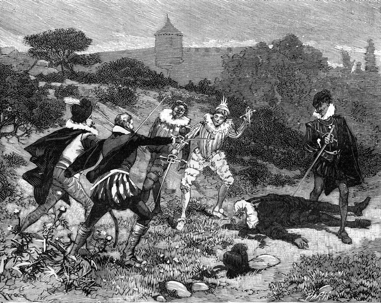 Duell of the Mignons, 27 april 1578 1882-1884 av Unbekannt