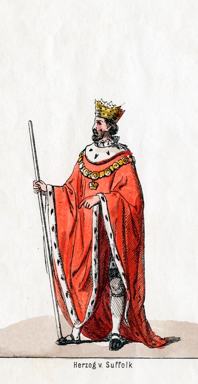 Duke of Suffolk, kostymdesign för Shakespeares pjäs, Henry VIII, 1800-talet av Unbekannt