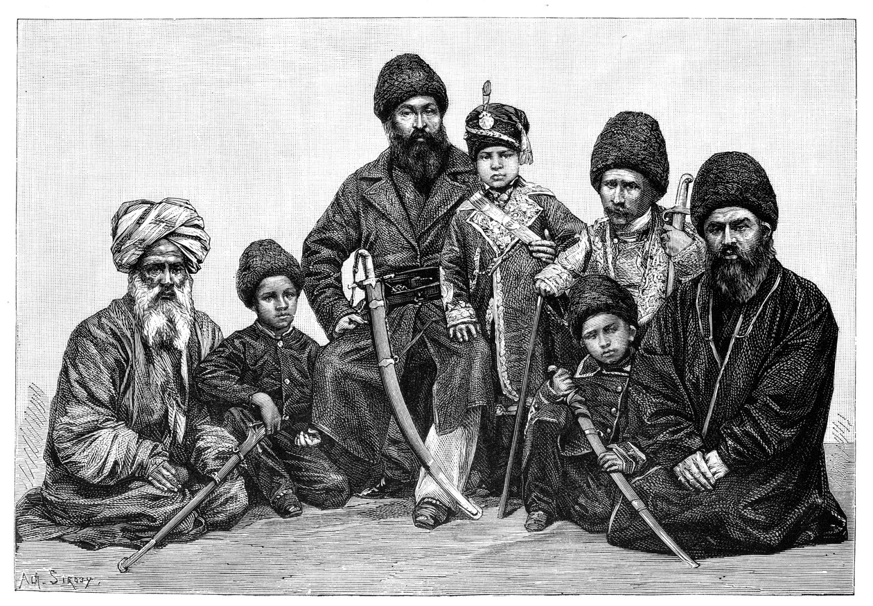 Durrani-hövdingar, Afghanistan, 1895 av Unbekannt