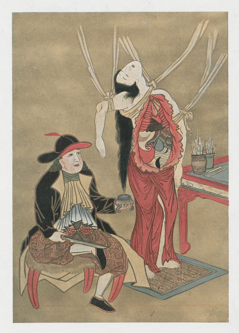Holländsk läkare anatomiserar en japansk kvinna, 1700-talet av Unbekannt