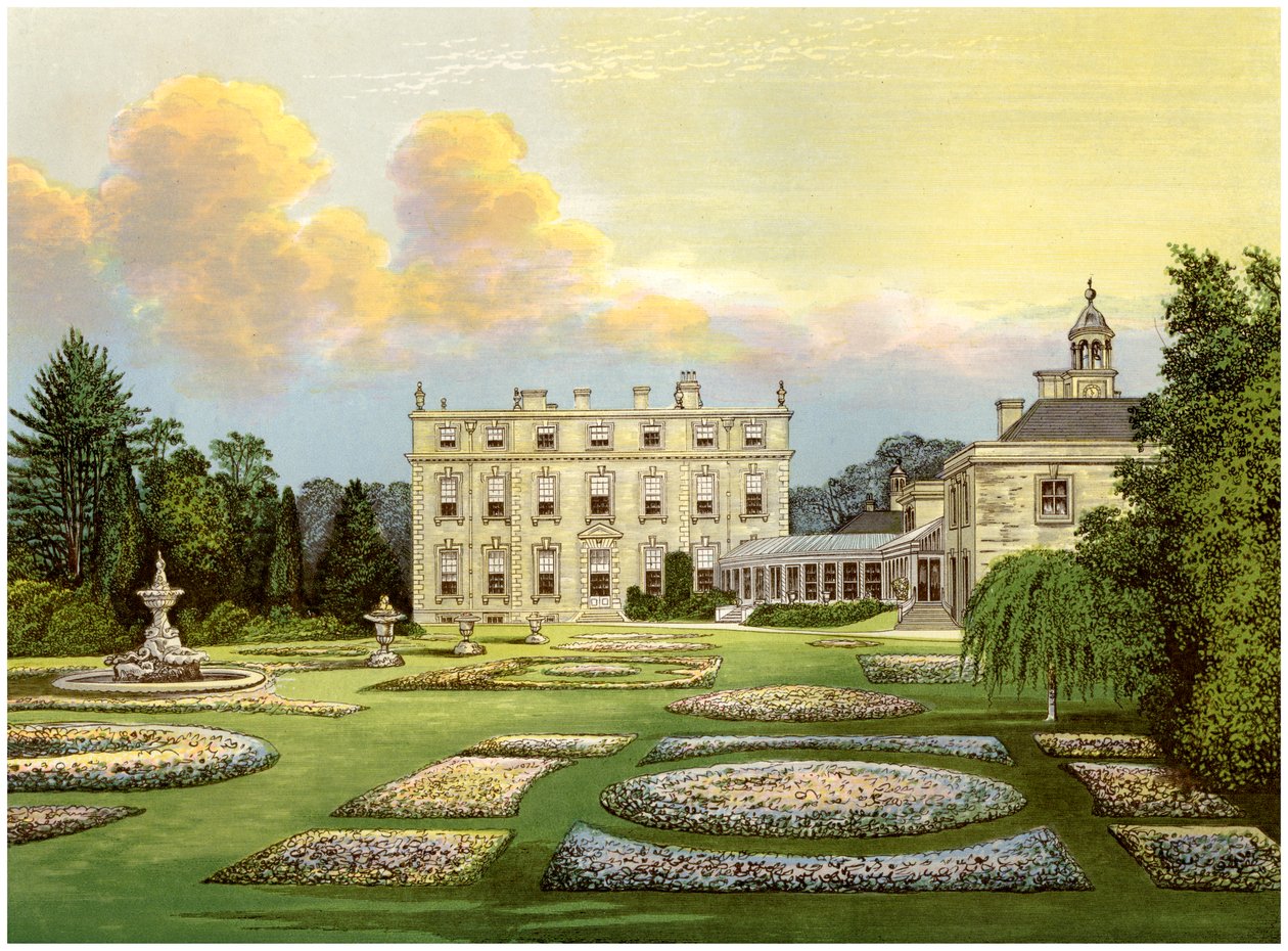 Dytchley House, Oxfordshire, hem för Viscount Dillon, c1880 av Unbekannt