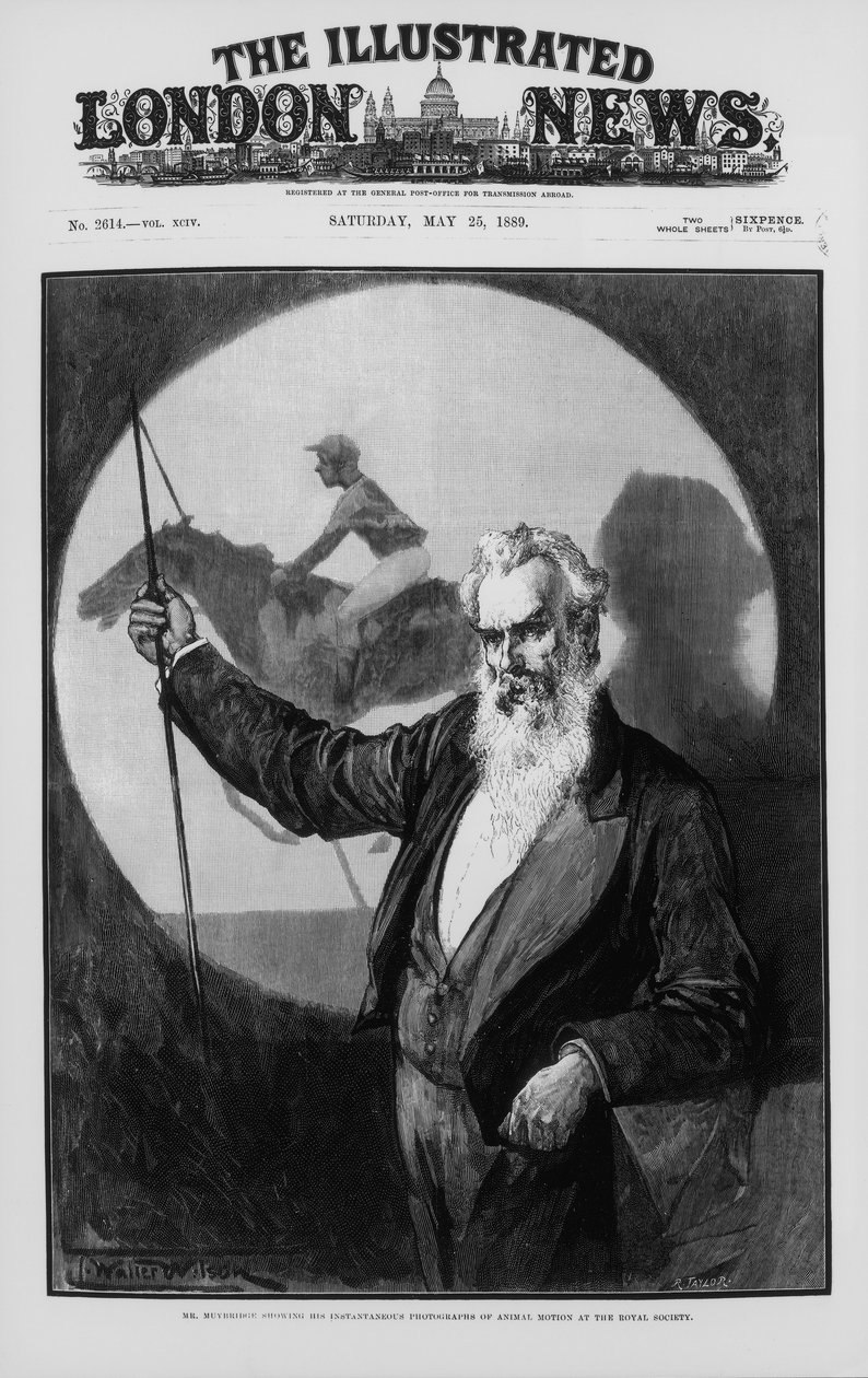 Eadweard James Muybridge, brittisk-amerikansk fotopionjär, 1889 av Unbekannt