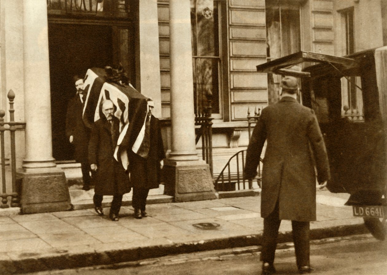 Earl Haigs kista bärs från huset där han dog, London, 29 januari 1928, 1935. av Unbekannt