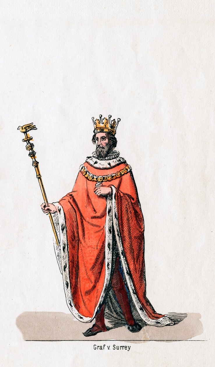 Earl of Surrey, kostymdesign för Shakespeares pjäs, Henry VIII, 1800-talet av Unbekannt