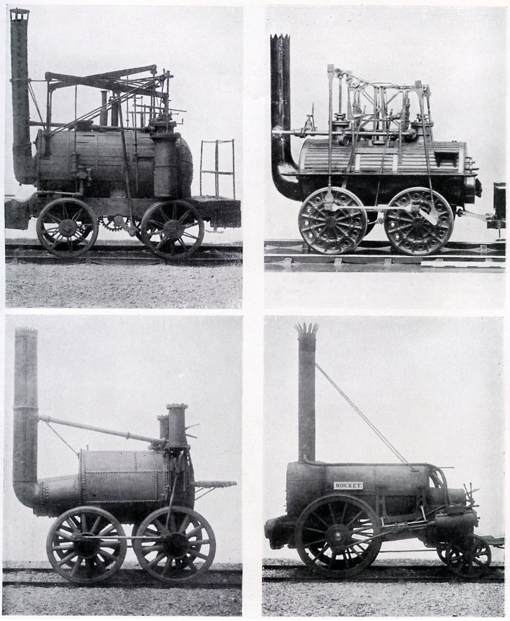 Tidiga lokomotiv, 1800-talet, c1920 av Unbekannt