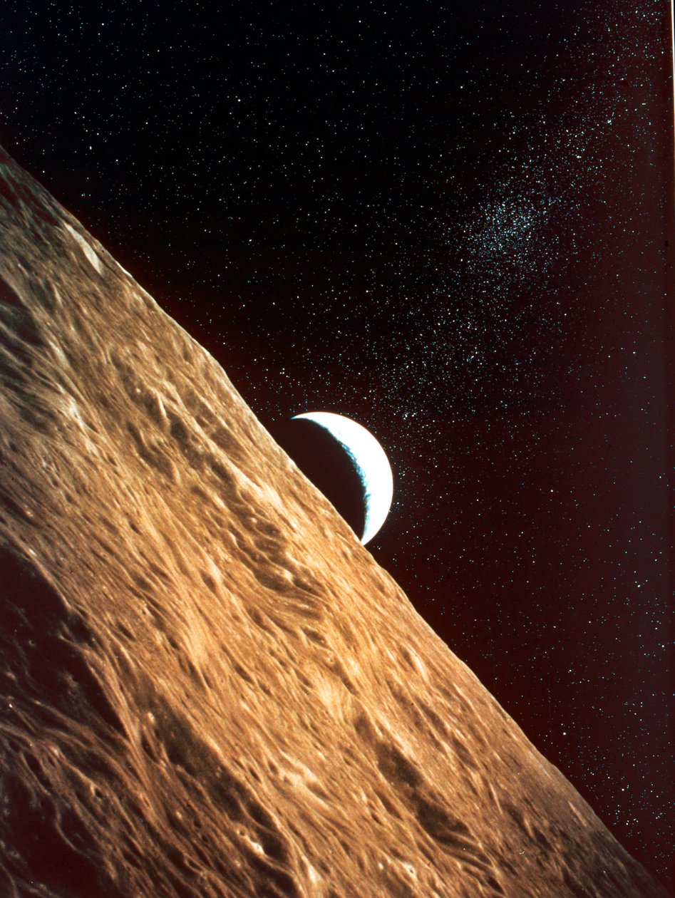 Jorduppgången sett från månens yta, Apollo Mission, 1969 av Unbekannt