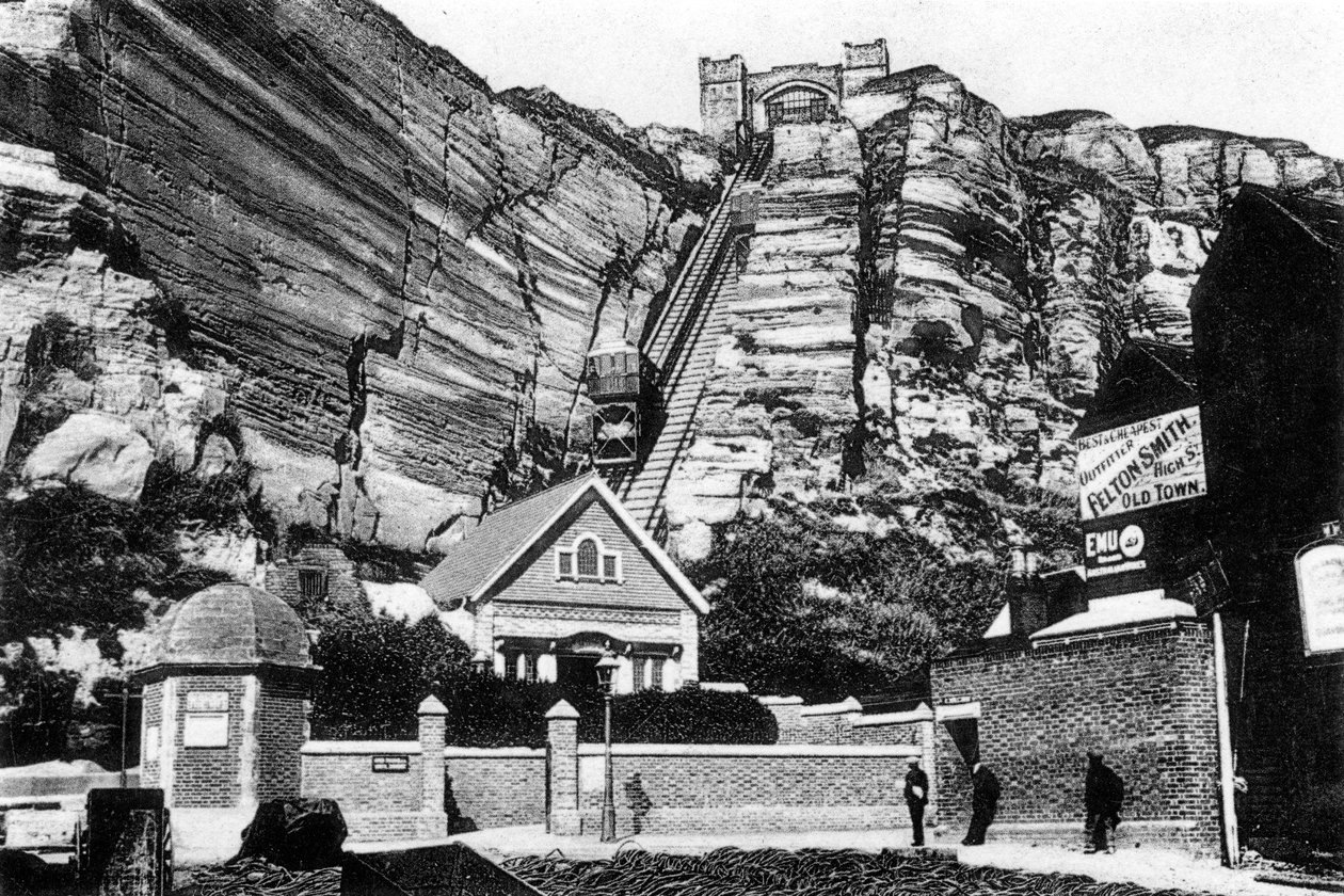 East Hill lift, Hastings, East Sussex, tidigt 1900-tal av Unbekannt