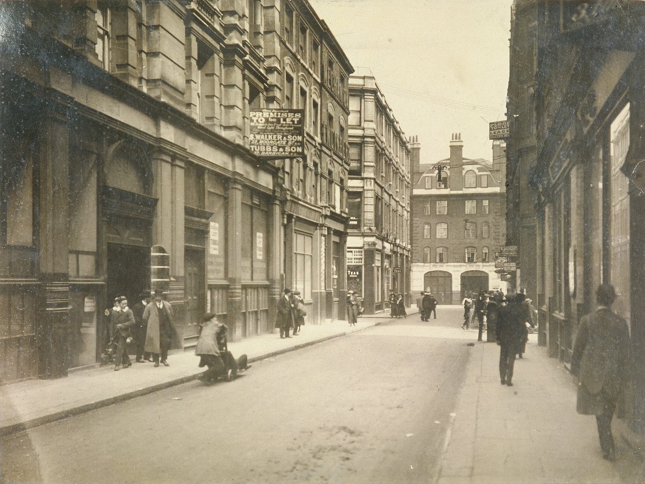 Östra änden av Jewin Street, London, c1920 av Unbekannt