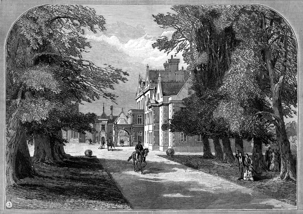 Ostfront och huvudingång, Sandringham, Norfolk, 1887 av Unbekannt