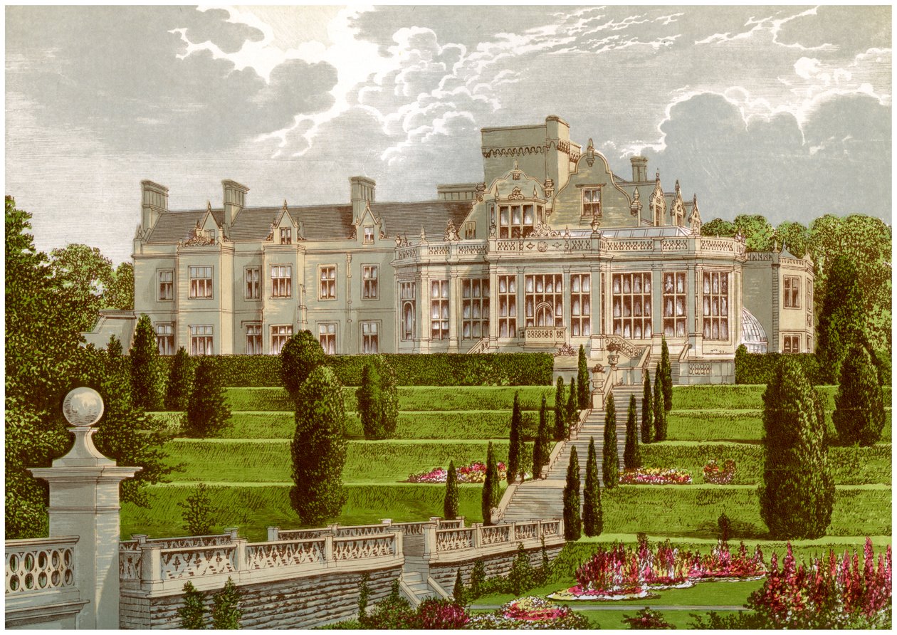 Easton Hall, Lincolnshire, hem för Baronet Cholmeley, c1880 av Unbekannt