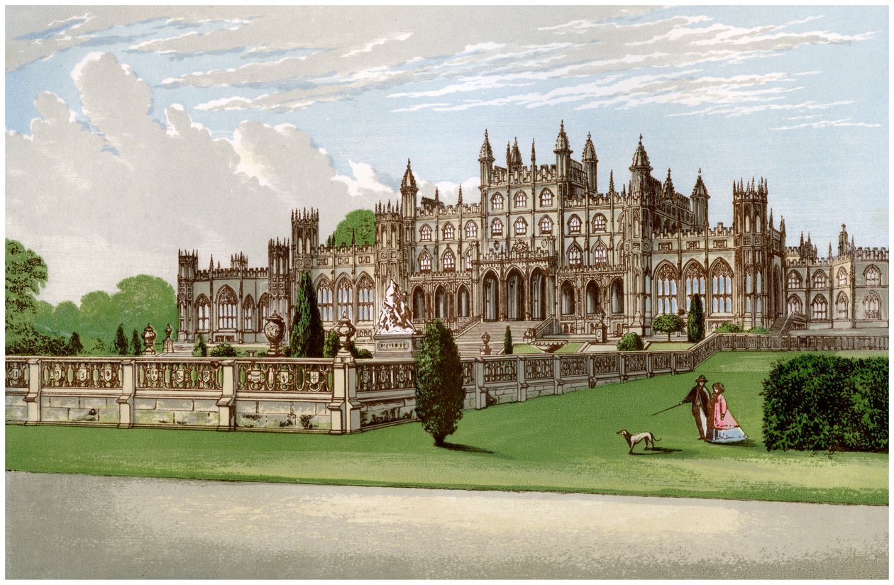 Eaton Hall, Cheshire, hem för hertigen av Westminster, c1880 av Unbekannt
