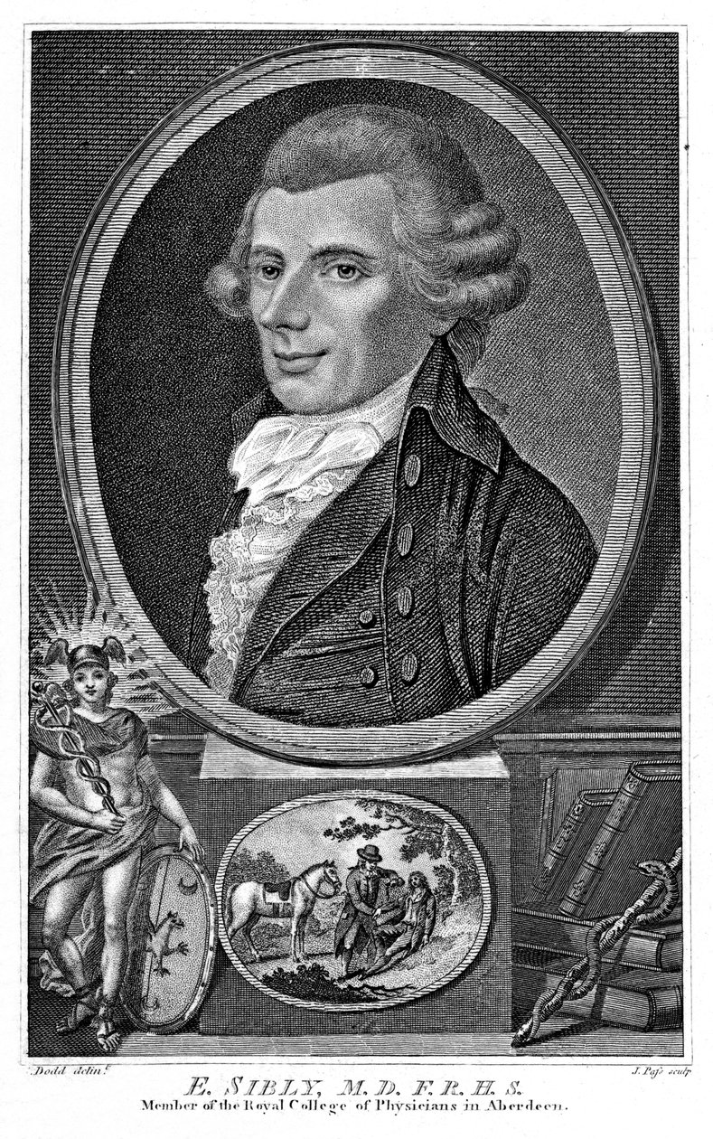 Ebenezer Sibly, brittisk astrolog och läkare, sent 1700-tal av Unbekannt