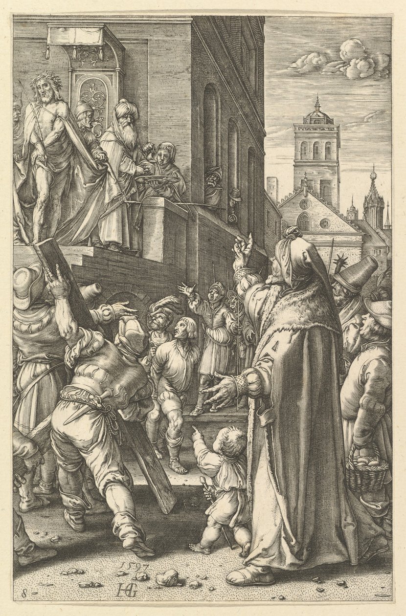 Ecce Homo, från The Passion of Christ, ca. 1598-1617. av Unbekannt
