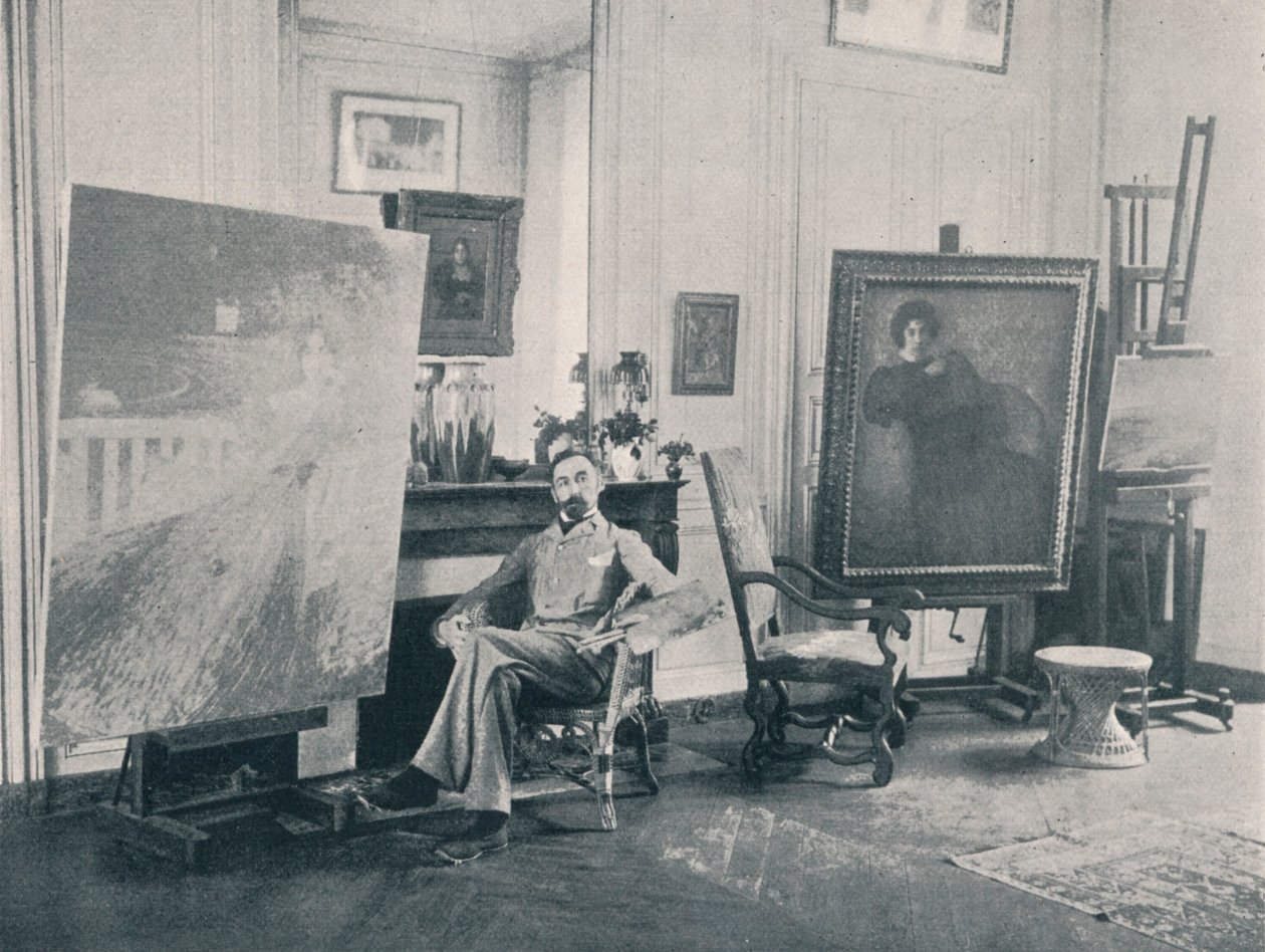 Edmond Francois Aman-Jean 1858-1936. Fransk symbolistisk målare, 1898 av Unbekannt