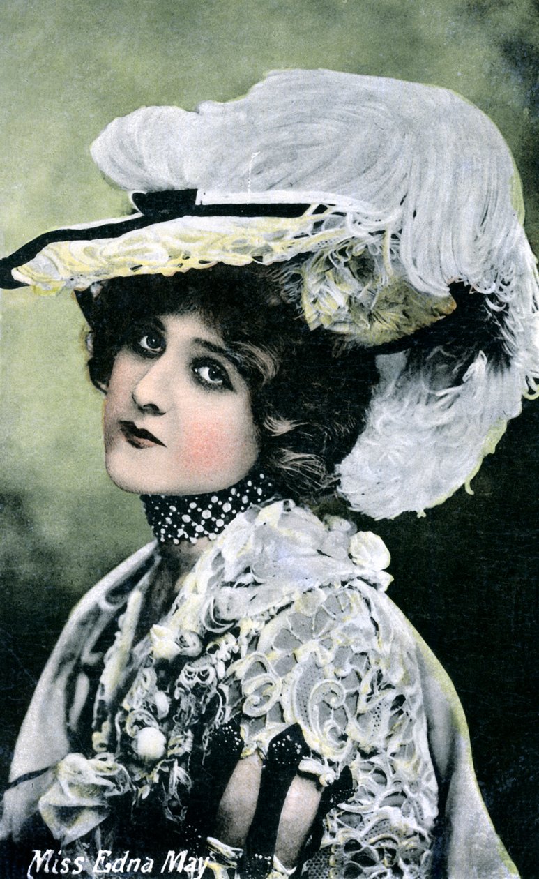 Edna May 1878-1948, amerikansk sångerska och skådespelerska, tidigt 1900-tal av Unbekannt