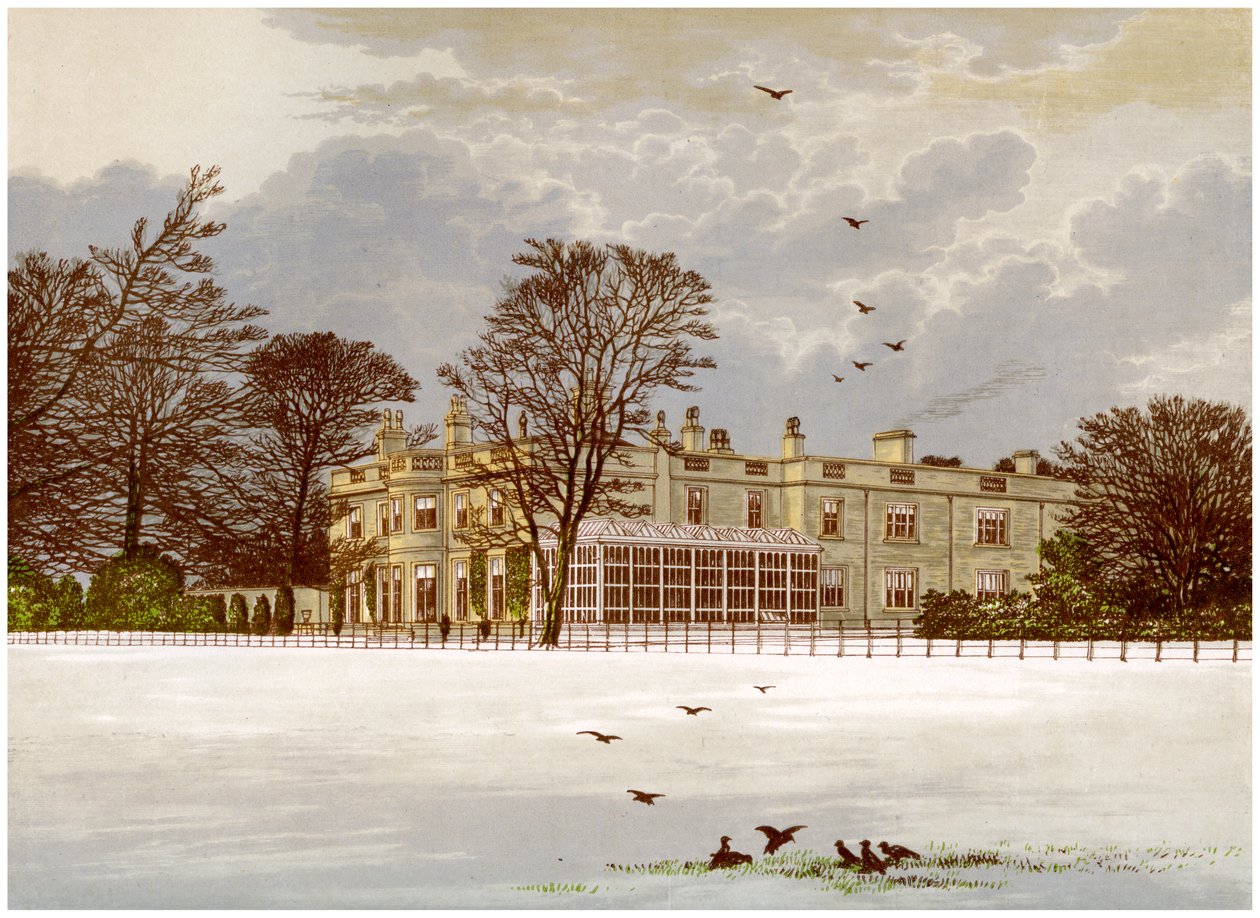 Ednaston Lodge, Derbyshire, hem för familjen Kingdon, c1880 av Unbekannt