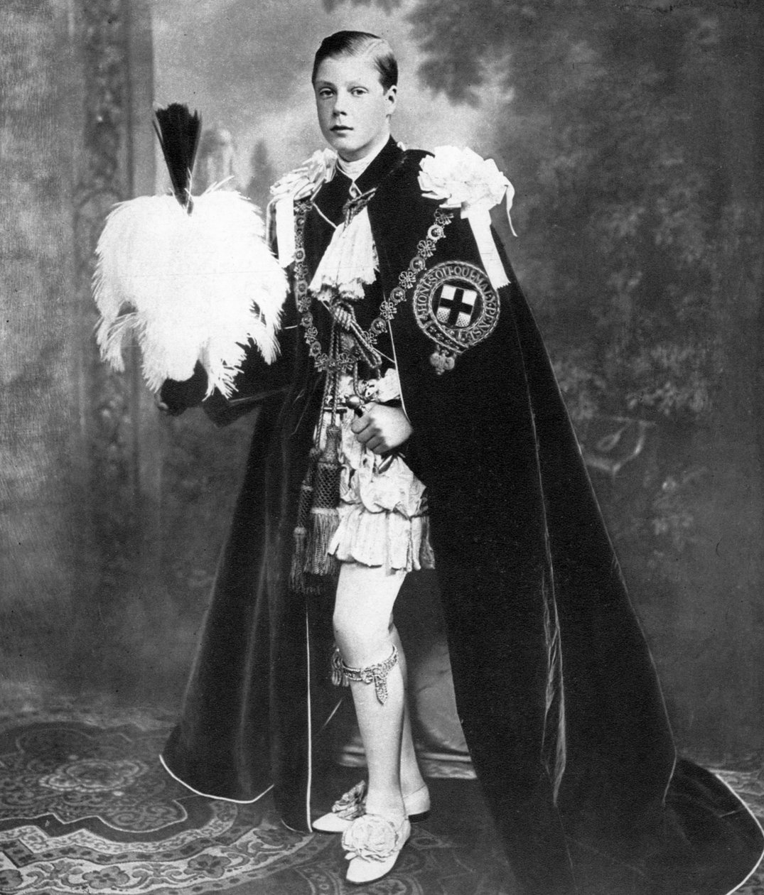 Edward, Prince of Wales som riddare av strumpebandet, tidigt 1900-tal av Unbekannt