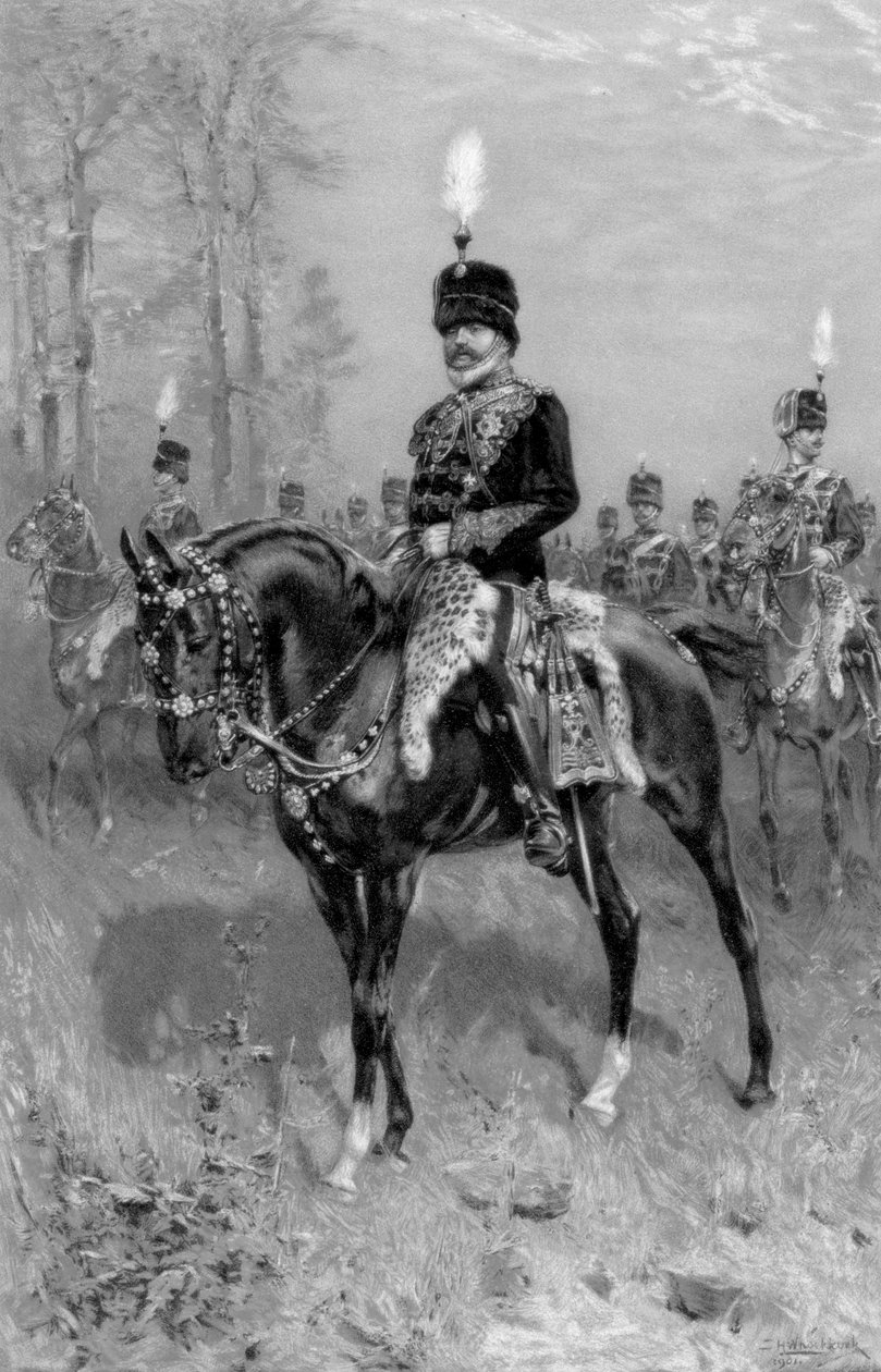 Edward VII som överste för de 10:e husarerna, 1902 av Unbekannt