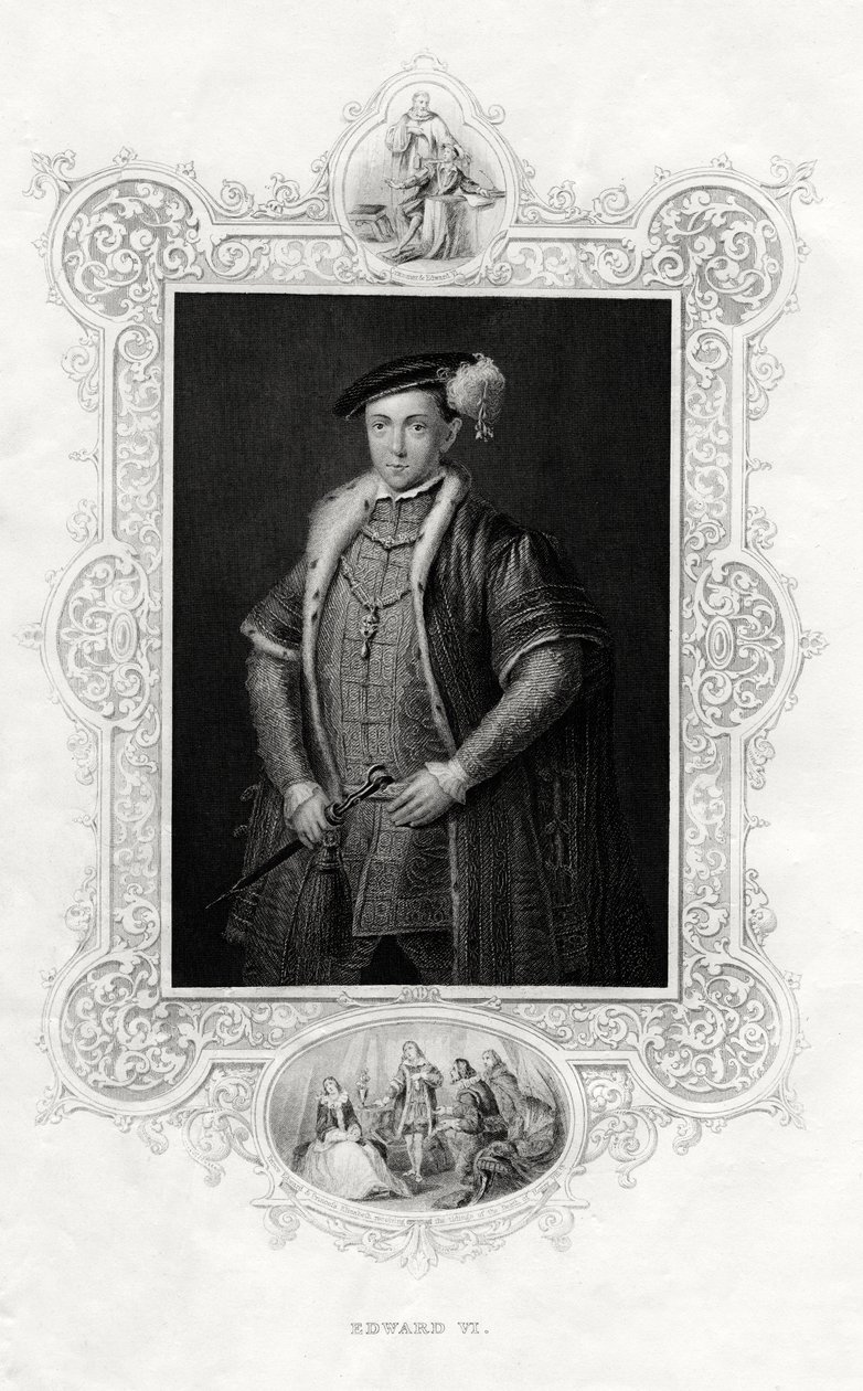 Edward VI, kung av England och Irland, 1860 av Unbekannt