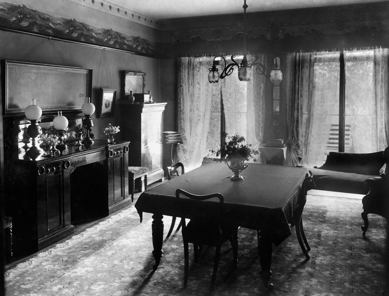Edwardiansk matsal, 1909 av Unbekannt