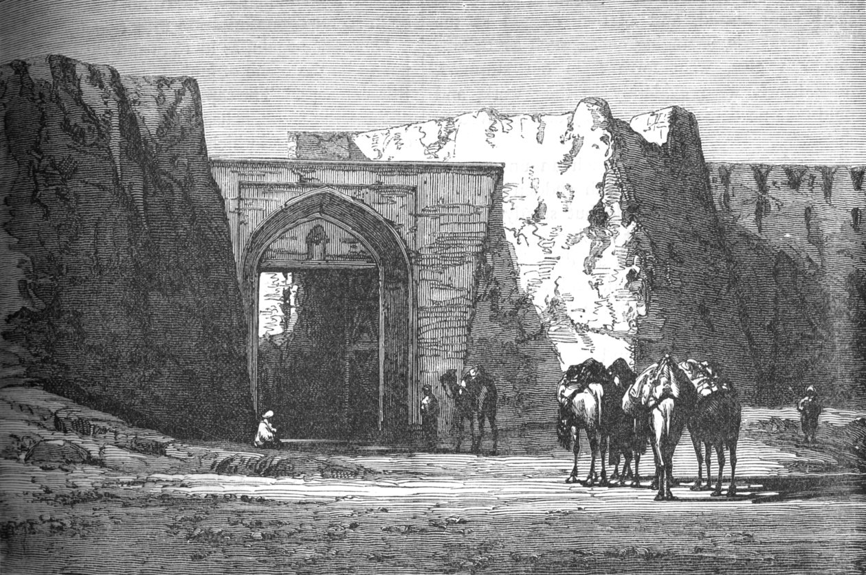 Eedgah, eller North Gate, Candahar, c1880 av Unbekannt