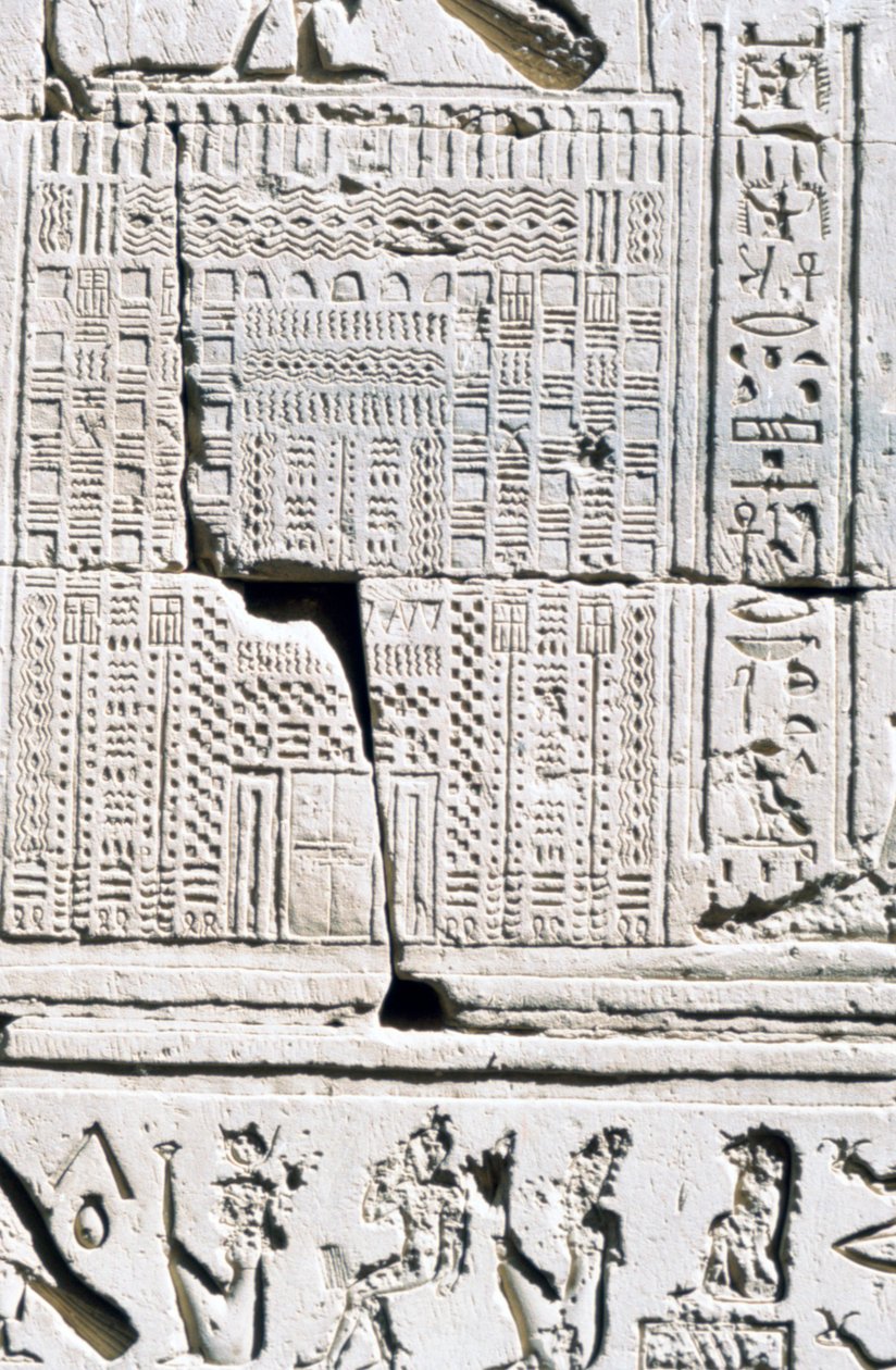 Egyptisk kalender, Temple of Kom Ombo, Egypten, 2:a-1:a århundradet f.Kr av Unbekannt