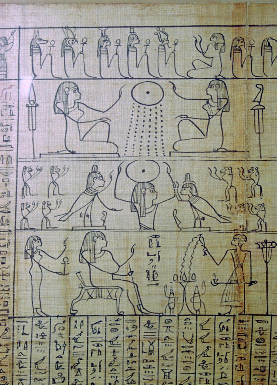 Egyptisk skildring av en begravning och inträde i underjorden, Papyrus of Ani av Unbekannt