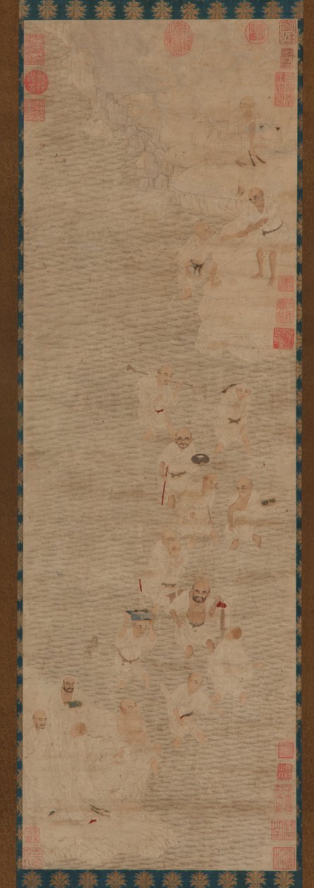 Arton Luohans korsar en flod, Mingdynastin, 1500-1600-talet. av Unbekannt