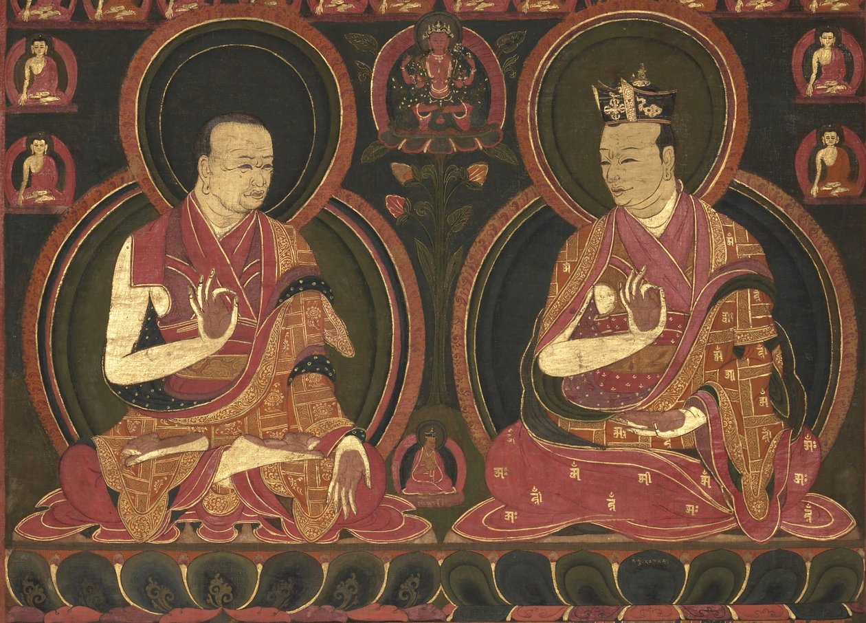 Åttonde Karmapa, Mikyo Dorje (1507-1554) och hans lärare den första Sangye Nyenpa av Unbekannt