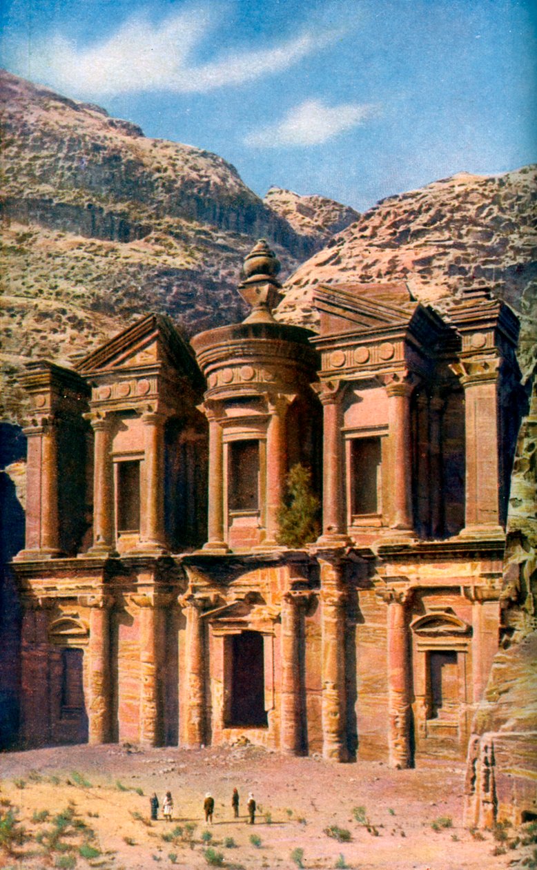 Klostret El Deir, Petra, Jordanien, c1924 av Unbekannt