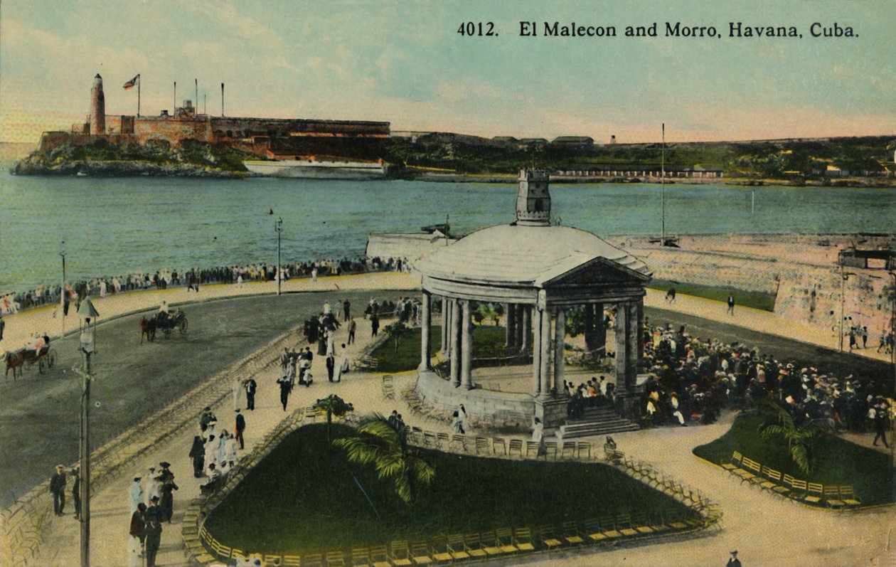 The Malecon and Morro, Havanna, Kuba, c1915. av Unbekannt