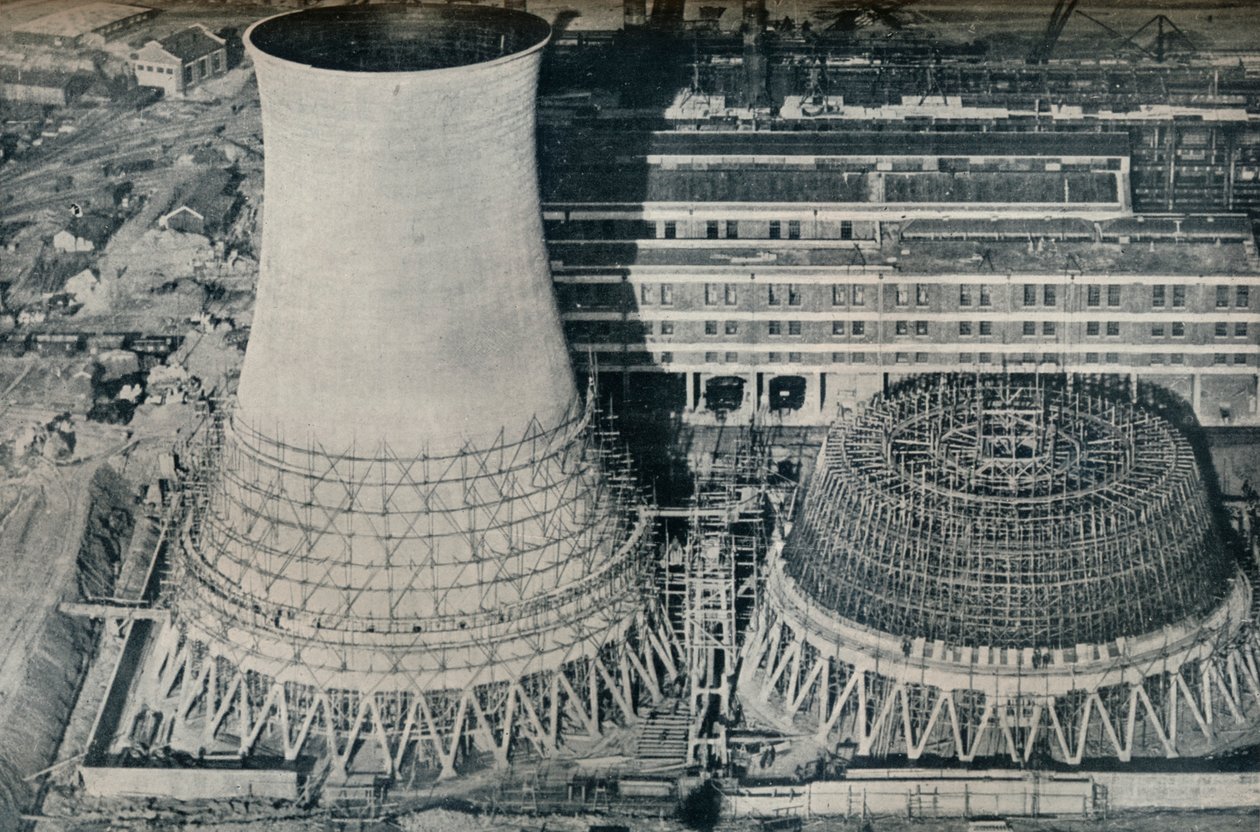 Elkraftverk i Water Orton, Hams Hall, nära Birmingham, 1928 av Unbekannt