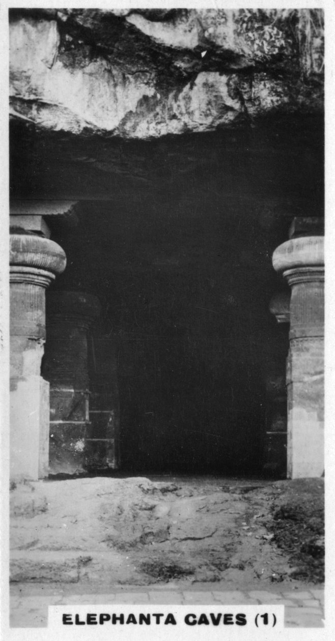Elephanta Caves, Bombay, Indien, c1925 av Unbekannt