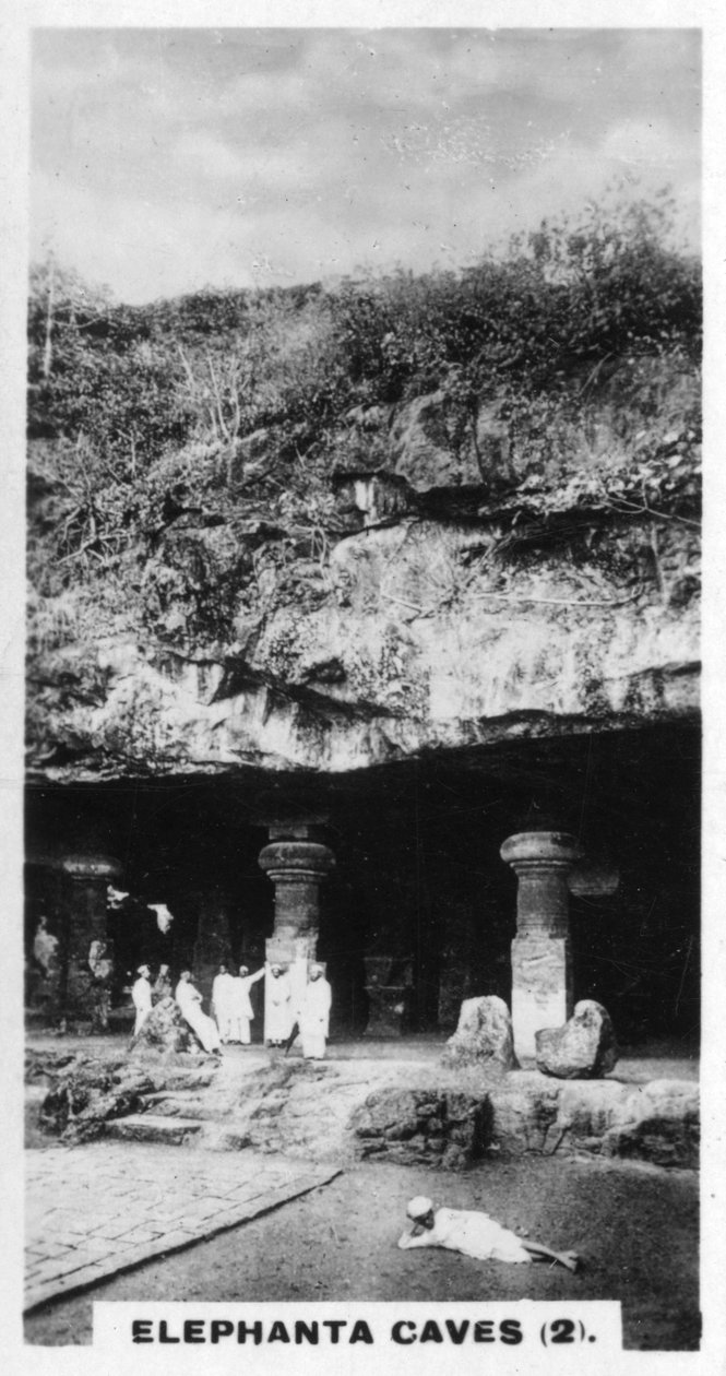 Elephanta Caves, Bombay, Indien, c1925 av Unbekannt