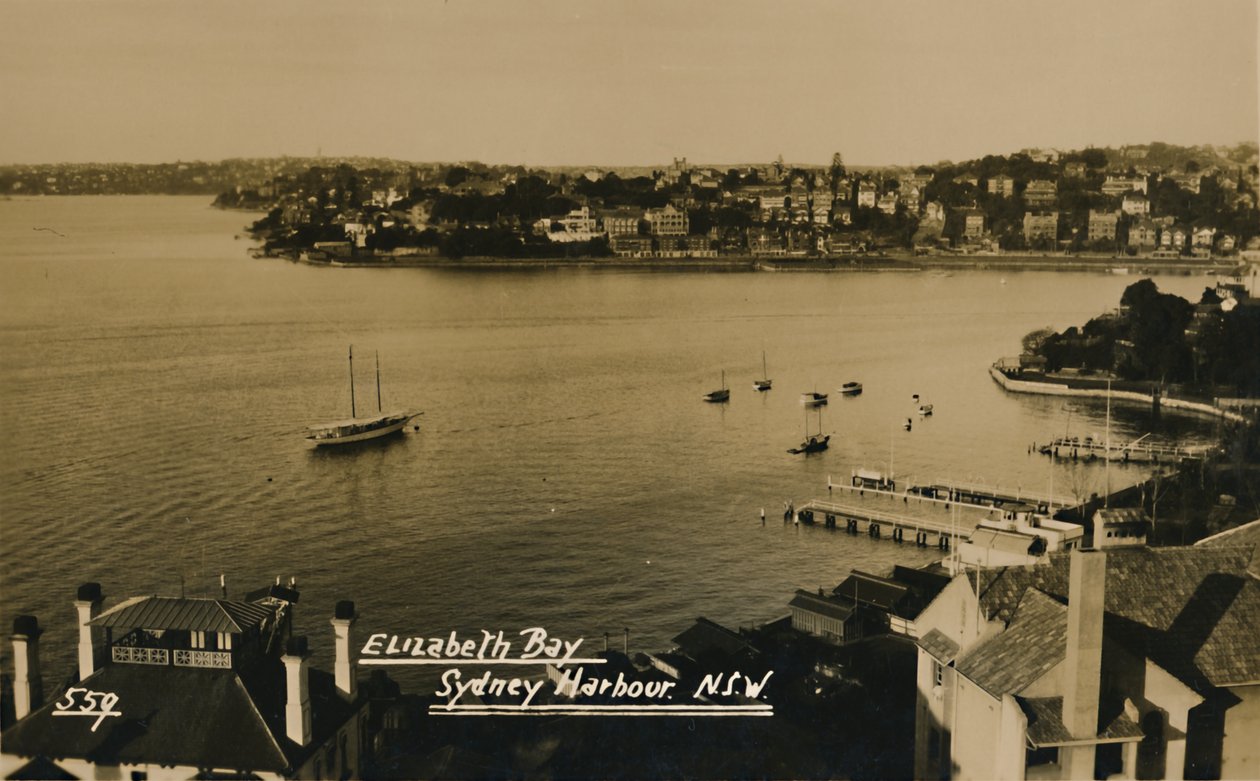 Elizabeth Bay, Sydneys hamn. N.S.W., . av Unbekannt