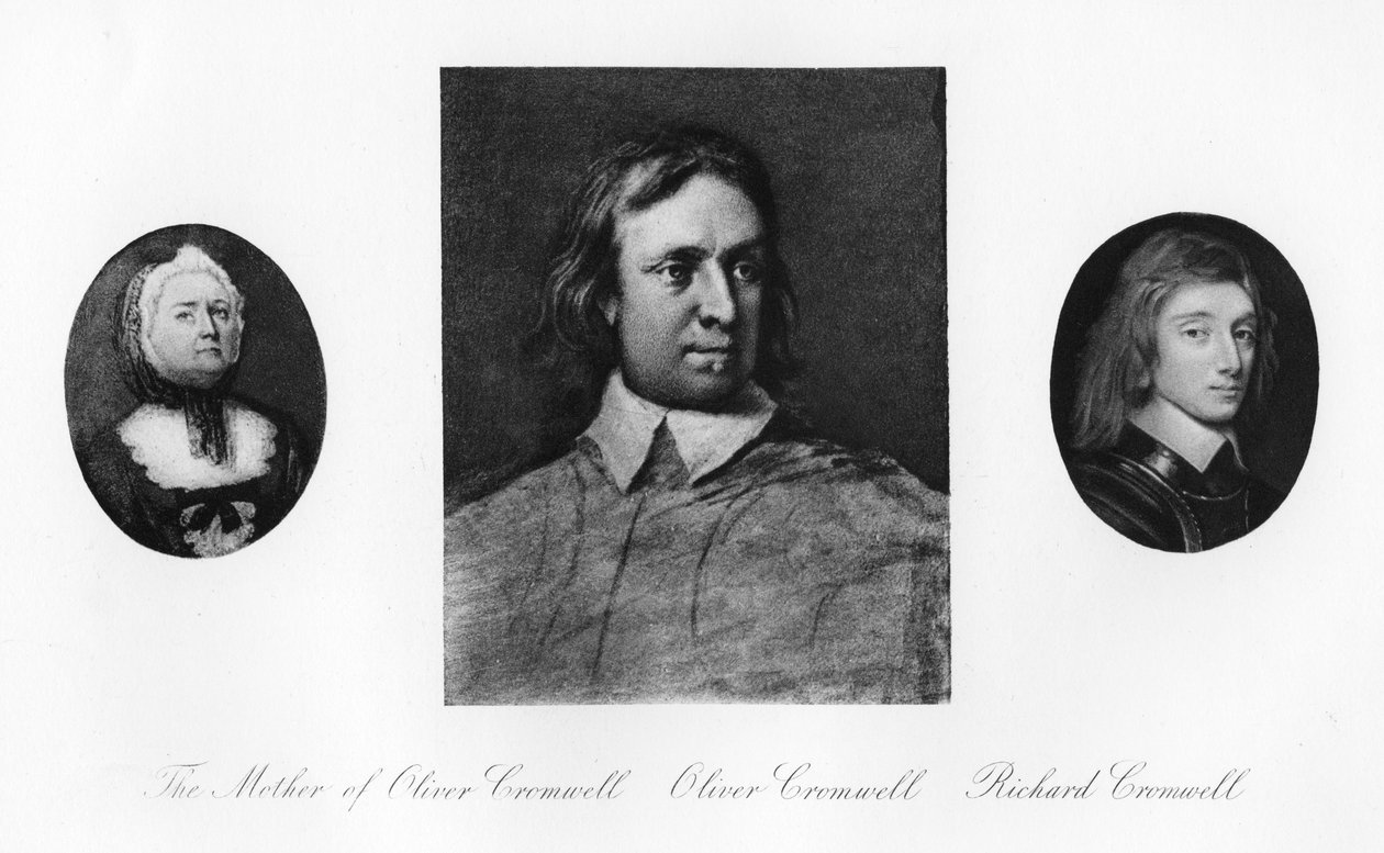 Elizabeth Cromwell, Oliver Cromwell och Richard Cromwell, 1907 av Unbekannt