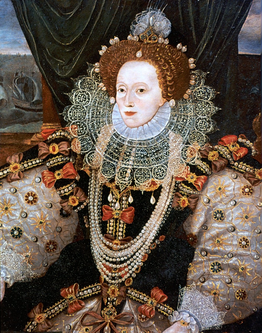 Elizabeth I, drottning av England och Irland, c1588 av Unbekannt