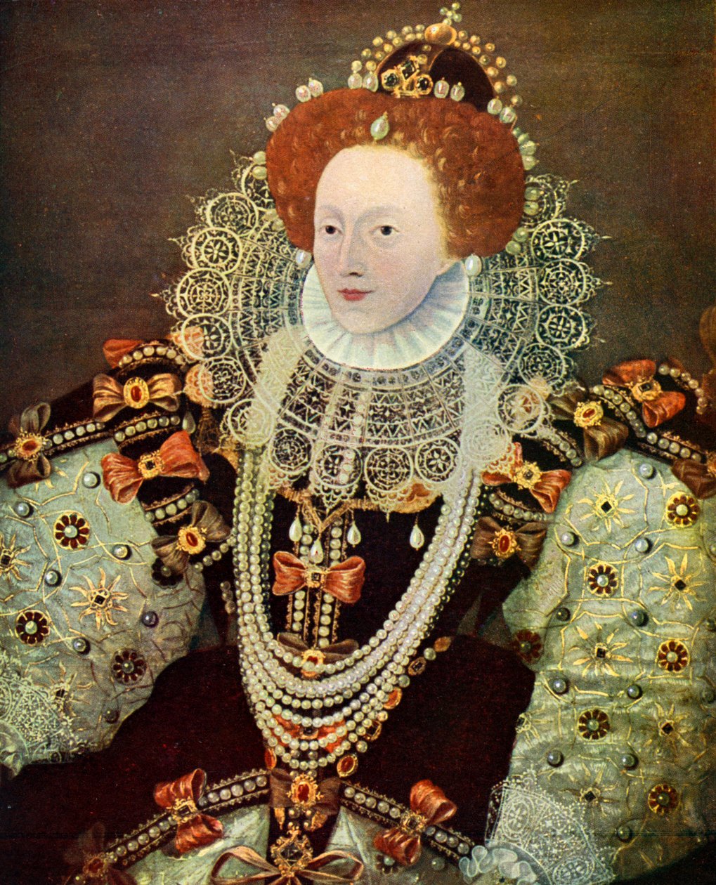 Elizabeth I, drottning av England och Irland, c1588, c1902-1905 av Unbekannt