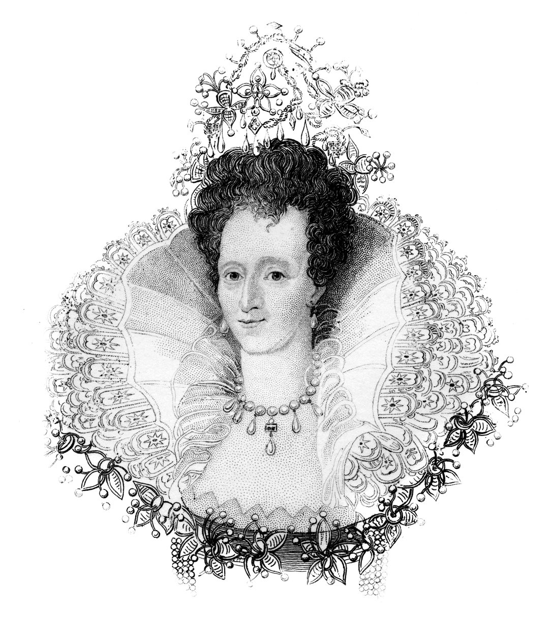 Elizabeth I, drottning av England, c1850 av Unbekannt