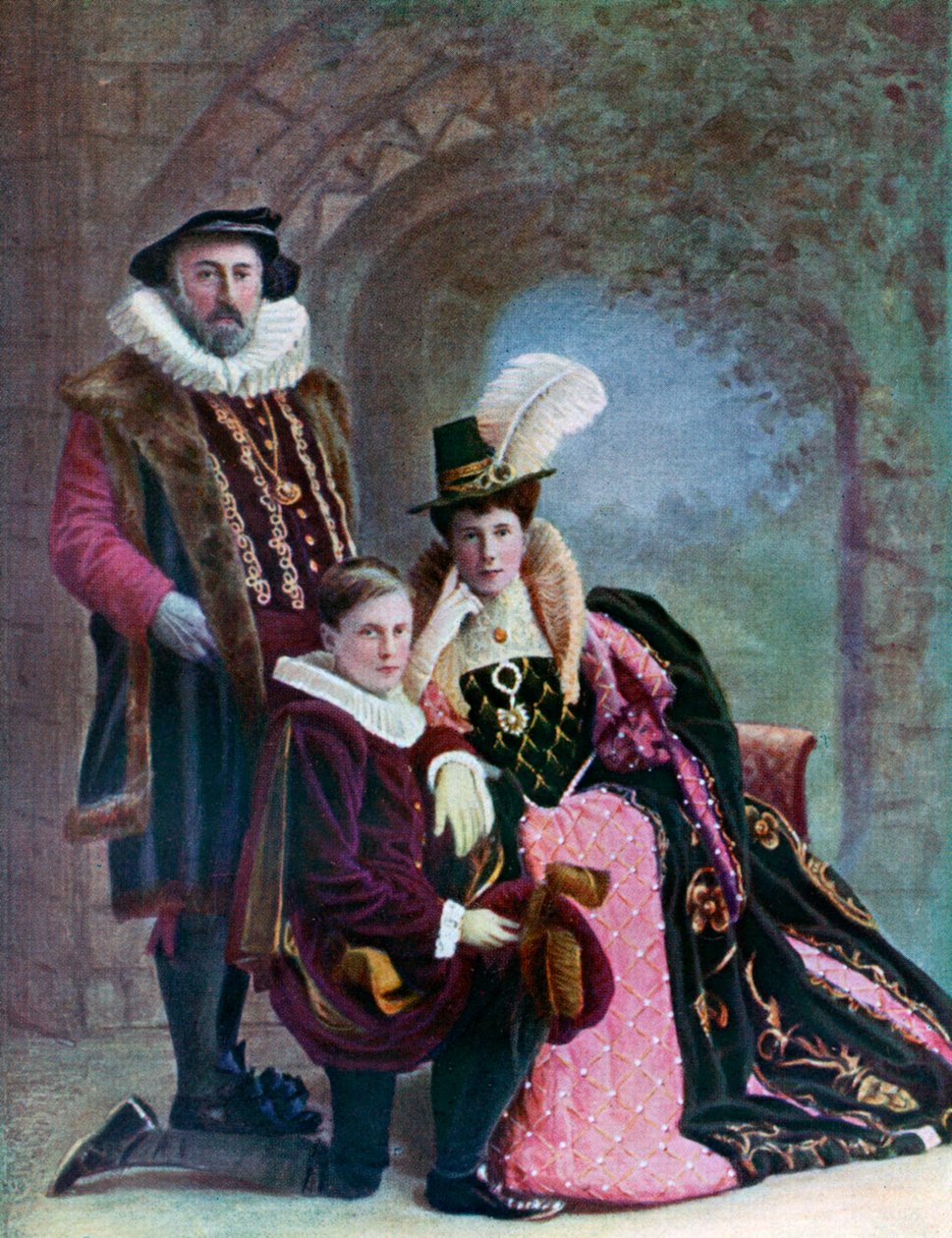 Elizabethansk kostym, c1572, 1910 av Unbekannt