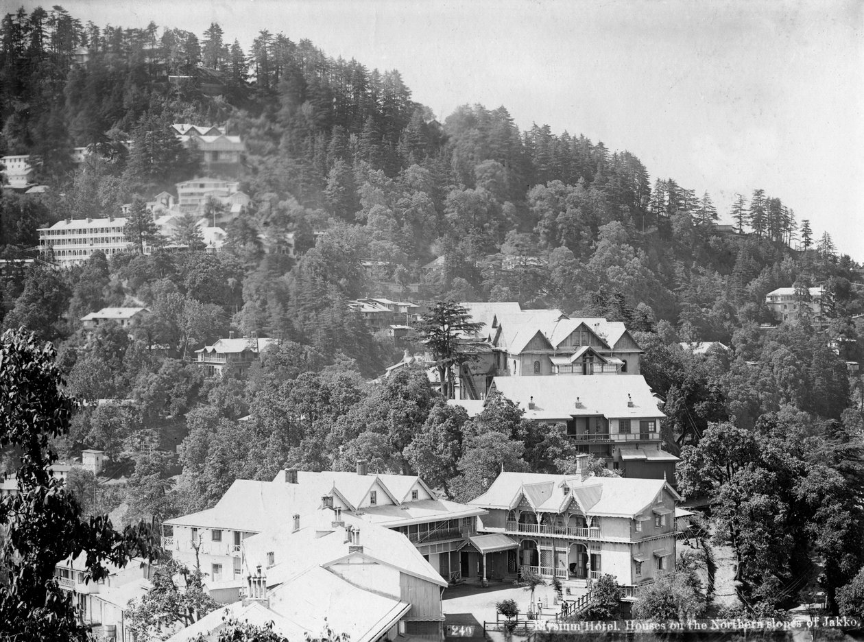 Elysium Hotel, hus på Jakkos norra sluttningar, Shimla, Indien, tidigt 1900-tal av Unbekannt
