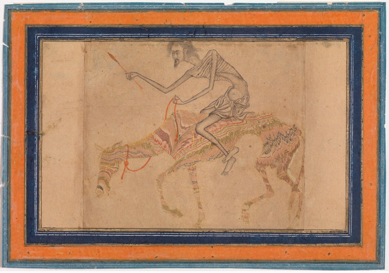 Utmärglad häst och ryttare, ca. 1625. av Unbekannt