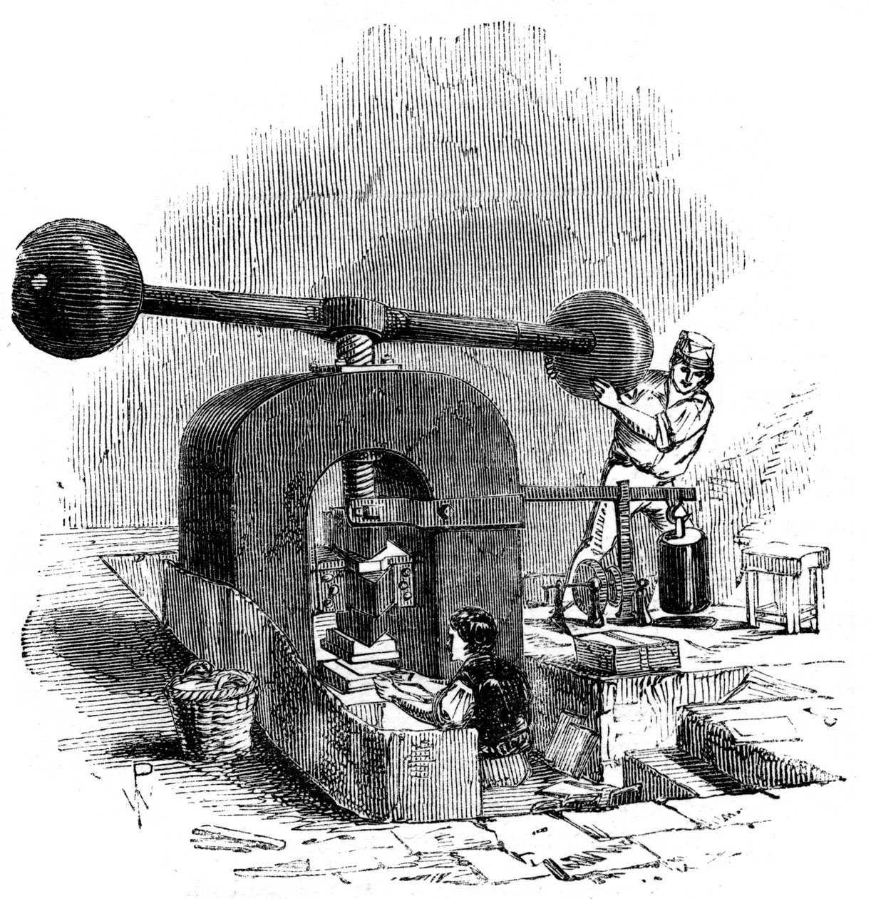 Präglingspress, 1886 av Unbekannt