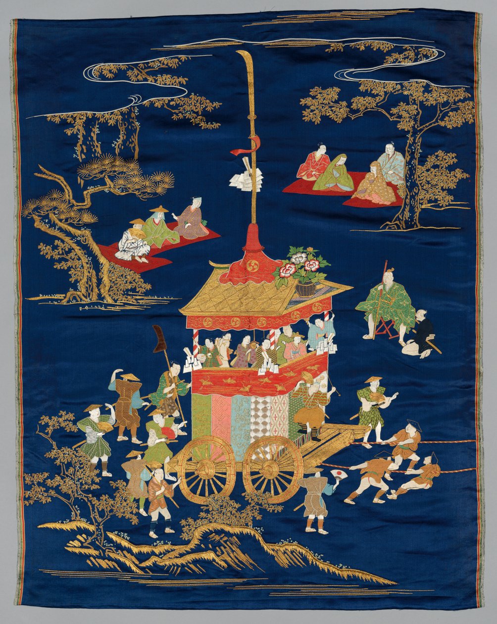 Broderad Fukusa, sent 1800-tal-tidigt 1900-tal. av Unbekannt