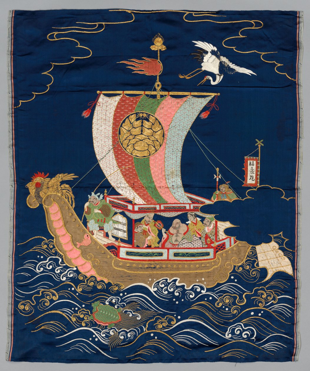 Broderad Fukusa, sent 1800-tal-tidigt 1900-tal. av Unbekannt