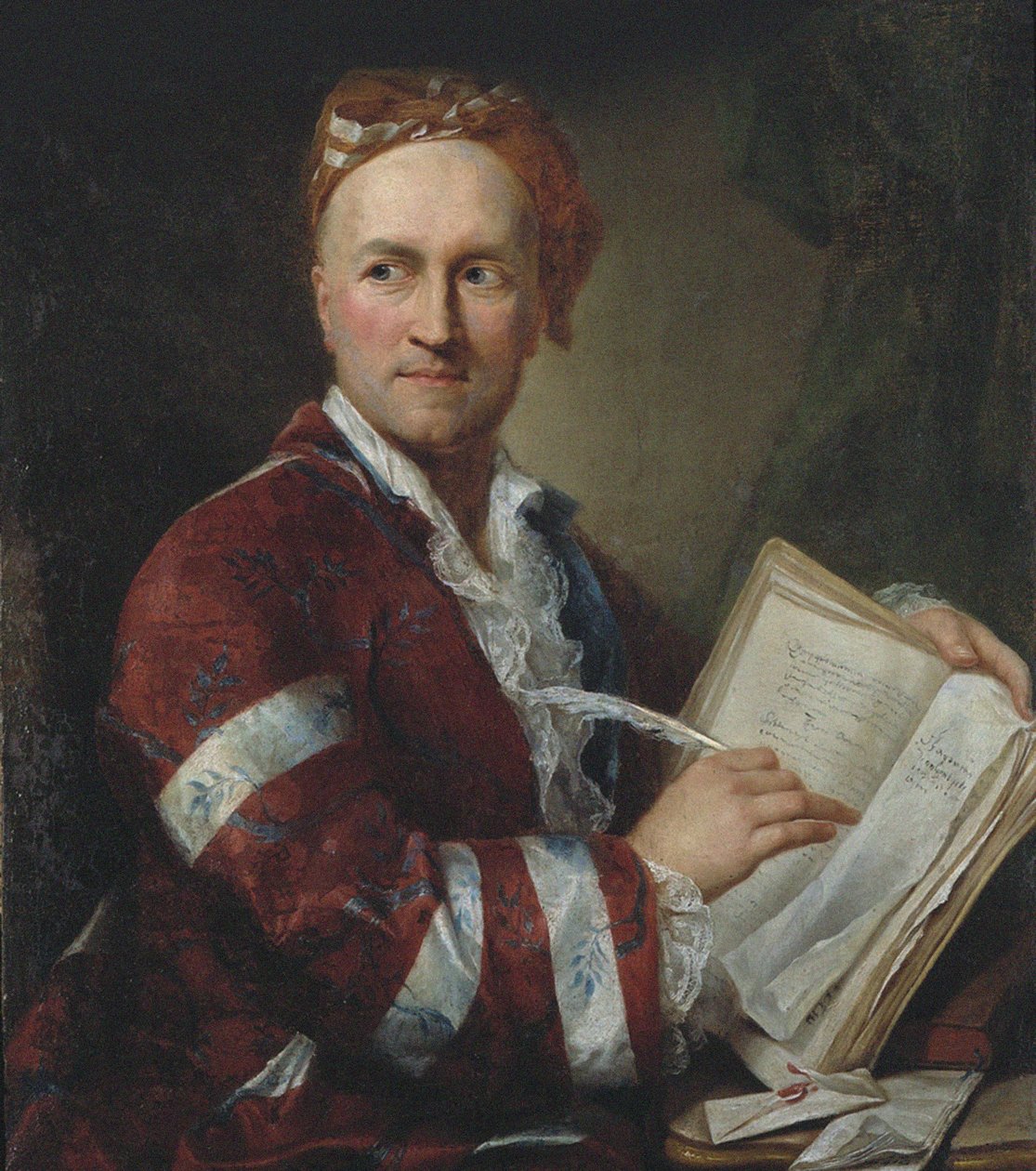 Emer de Vattel Porträtt av Neuchâtel-forskaren, ca 1760. av Unbekannt