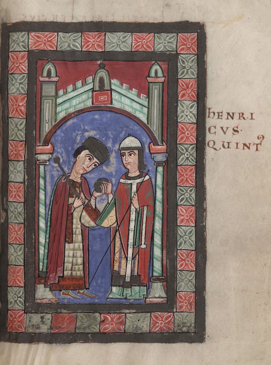 Kejsar Henrik V och Matilda av England vid bröllopsfesten i Mainz den 7 januari 1114, 1114 av Unbekannt