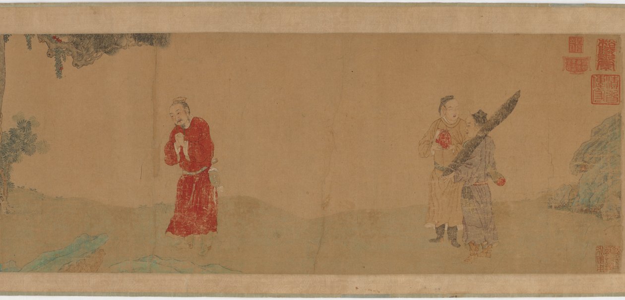 Kejsar Shi Le vördar en buddhistisk munk, 1368-1644. av Unbekannt